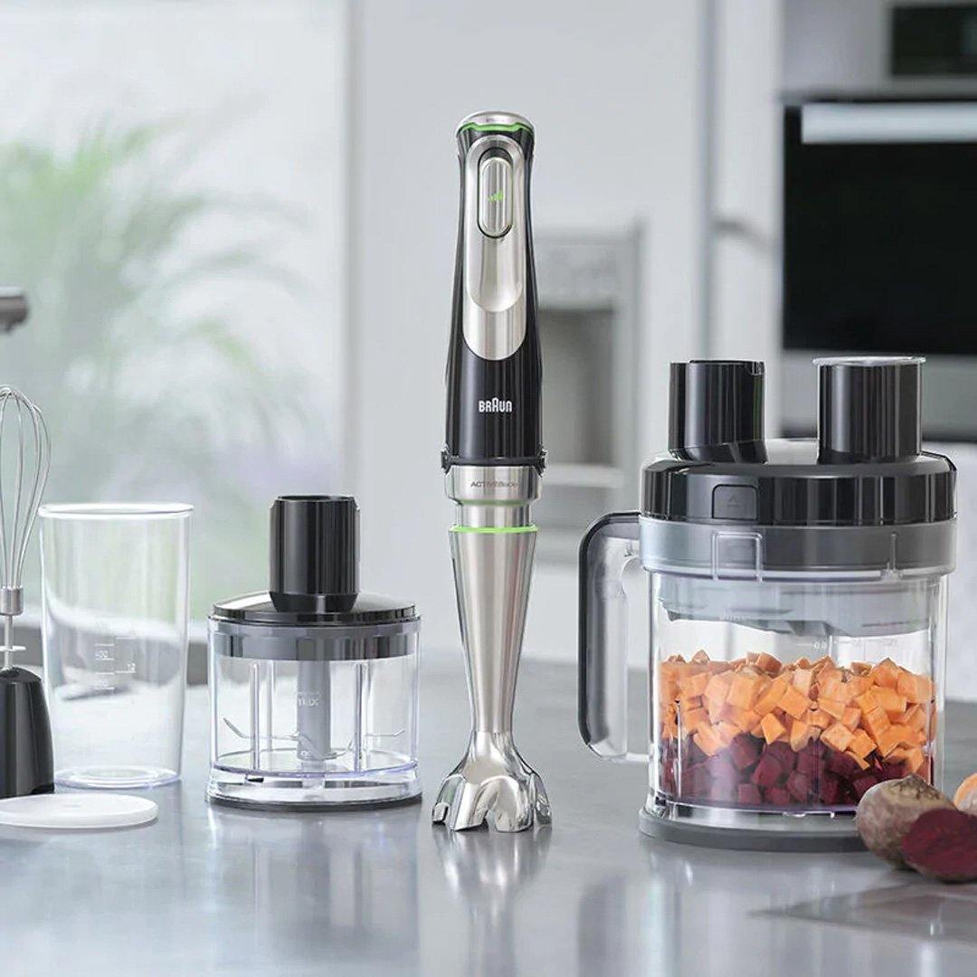 Braun Multiquick 9 Hand Blender, Stainless Steel, 1000W (Black) - Whole and All