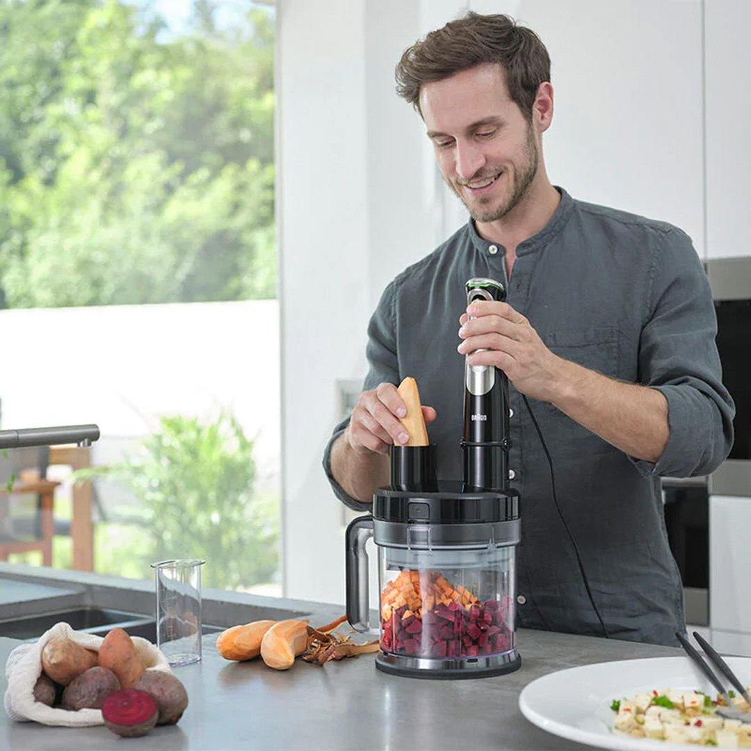 Braun Multiquick 9 Hand Blender, Stainless Steel, 1000W (Black) - Whole and All