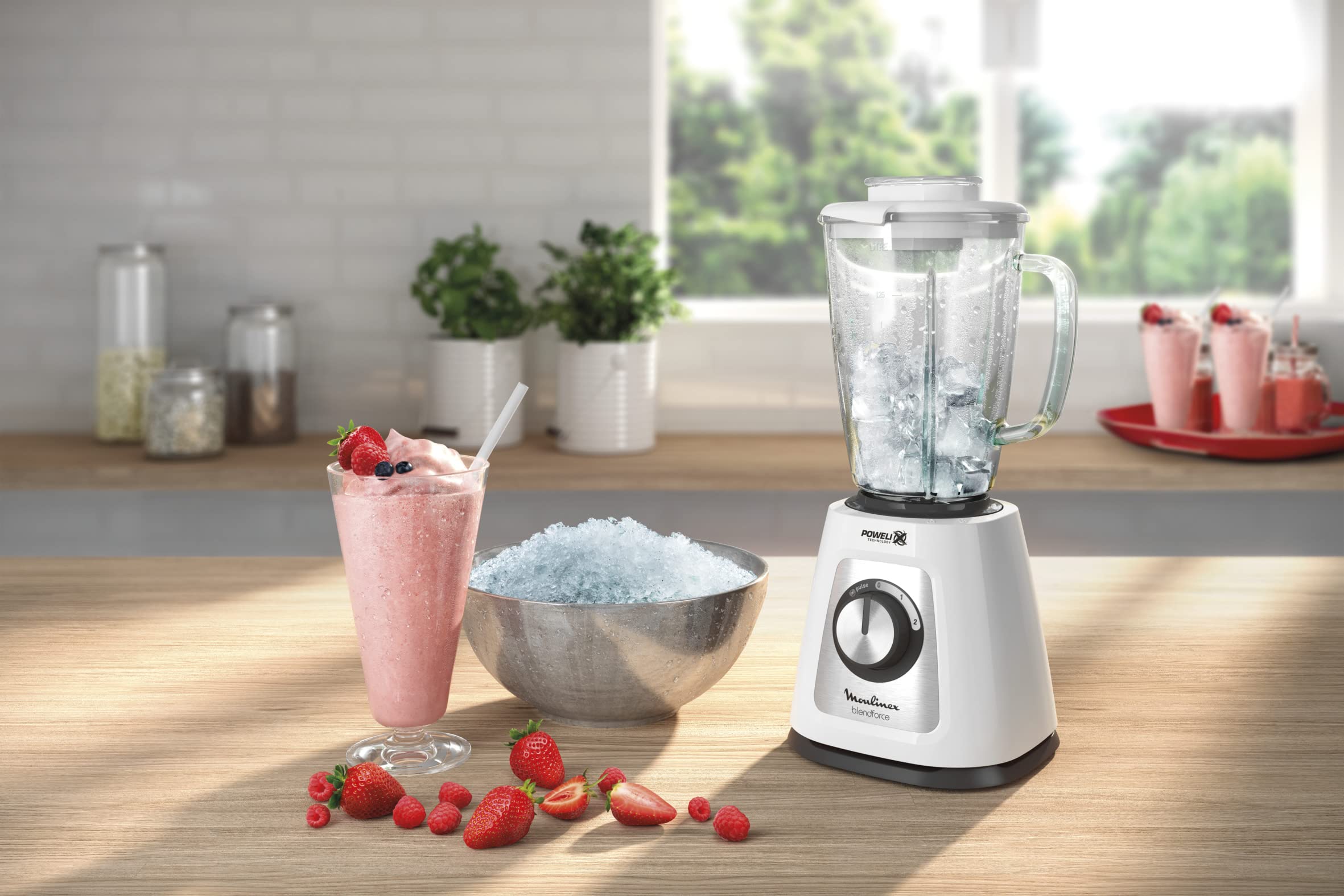 Moulinex Blender With Grinder Grater, 1.75L, 700W (White)