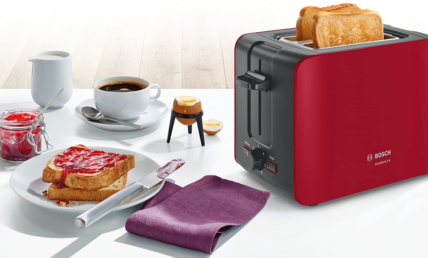 Bosch Toaster, 2 Slices, 1090W (Red)