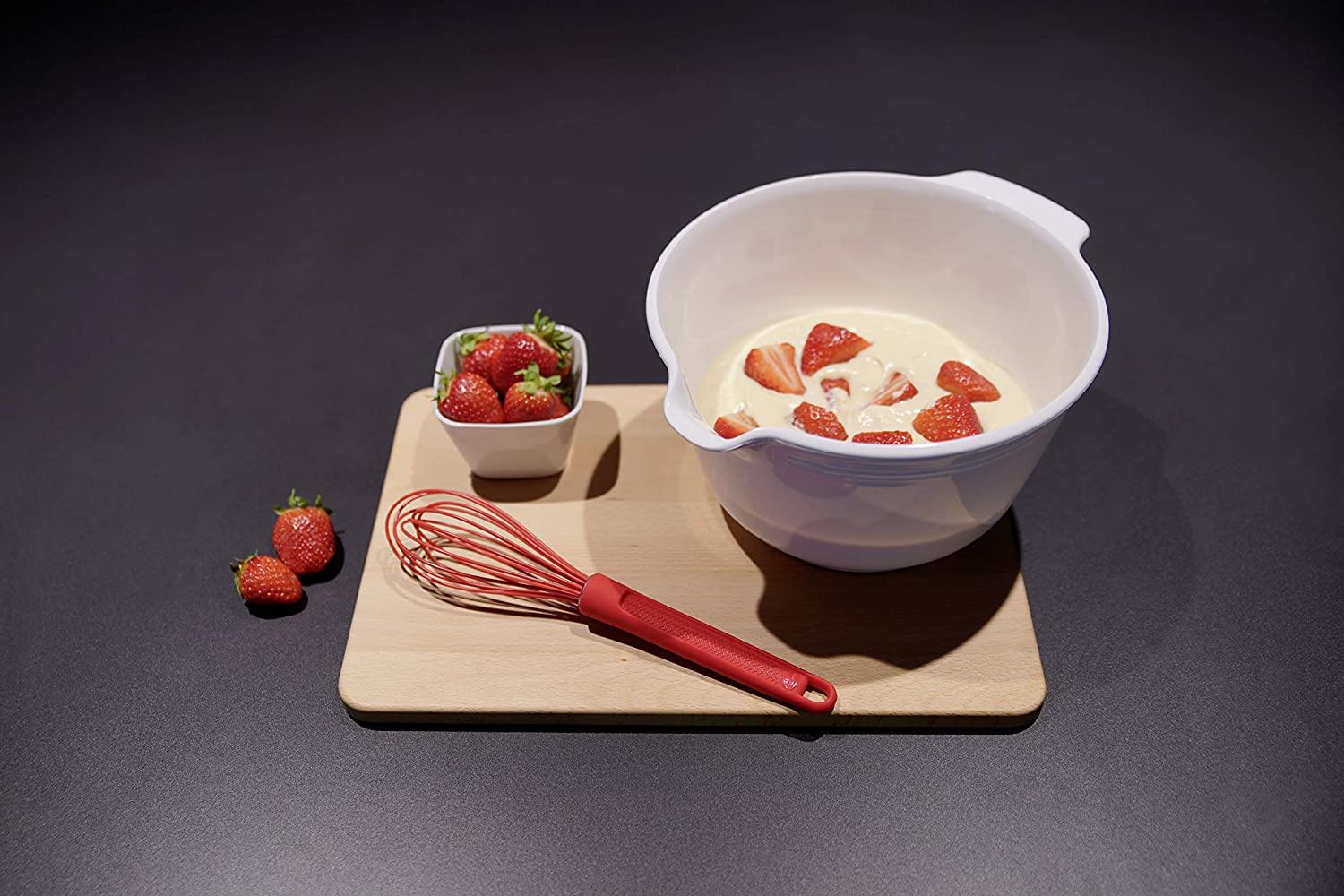Dr. Oetker "Flexxibel Love" Silicone Egg Whisk, Red, 25 Cm - Whole and All