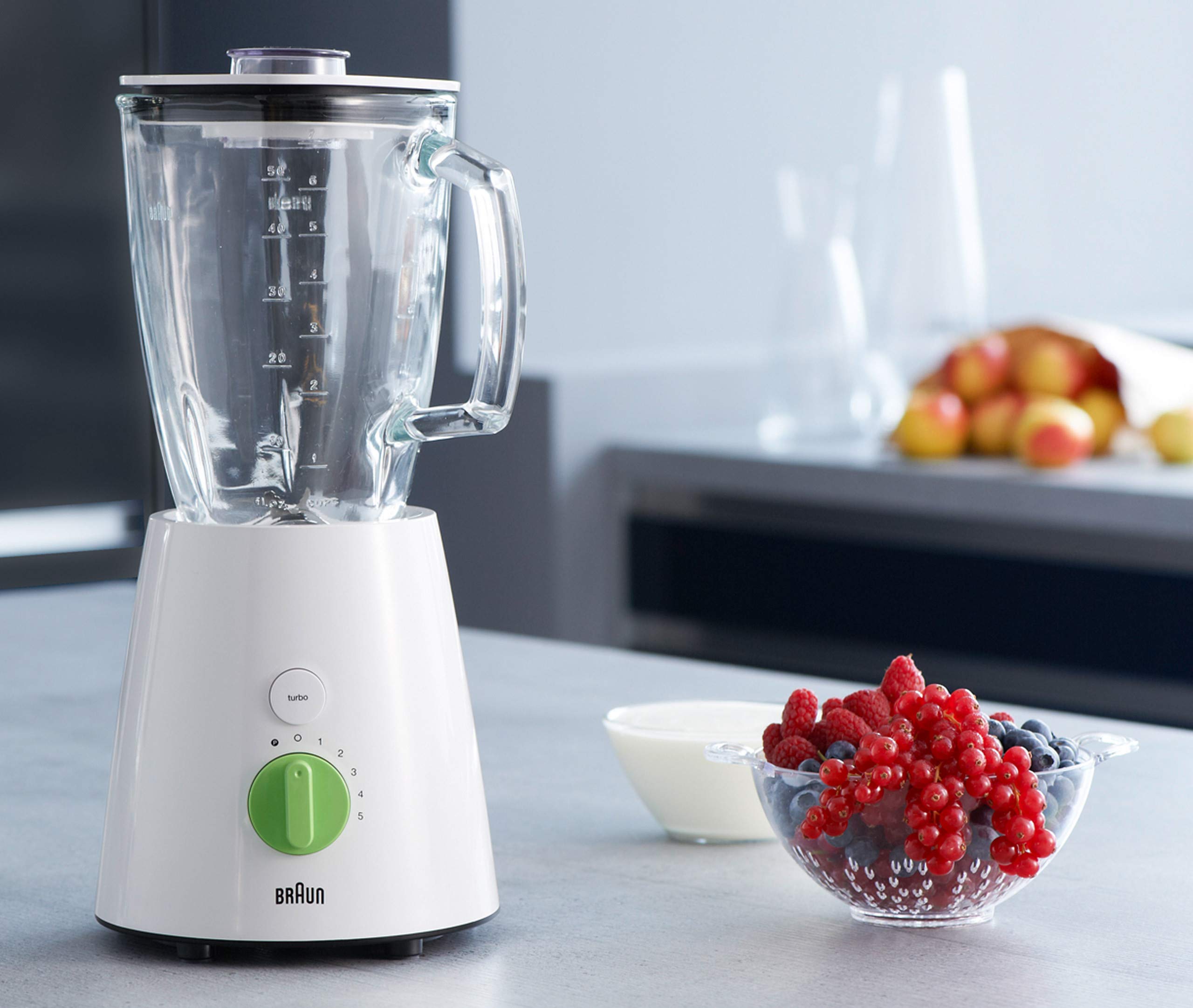 Braun Tribute Collection 800W Glass Jar Blender 220V (White)