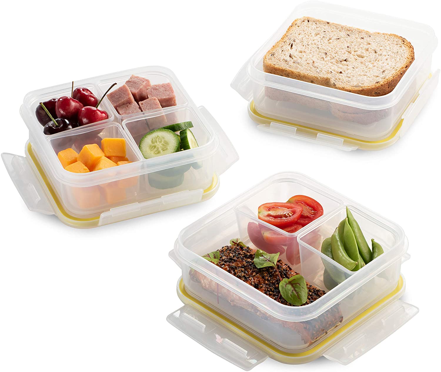 Komax Biokips Square Food Storage Container With Separator, 700 ml - Whole and All