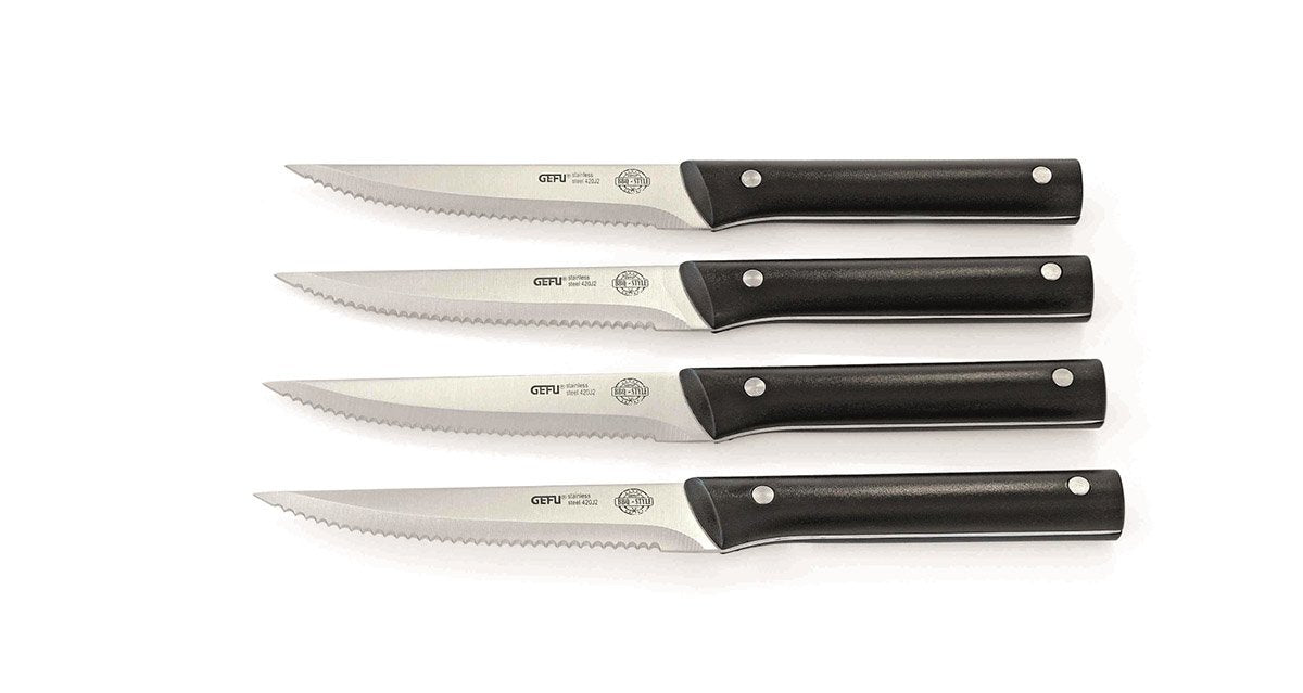 GEFU Steak Knive Set, 4 Pcs - Whole and All