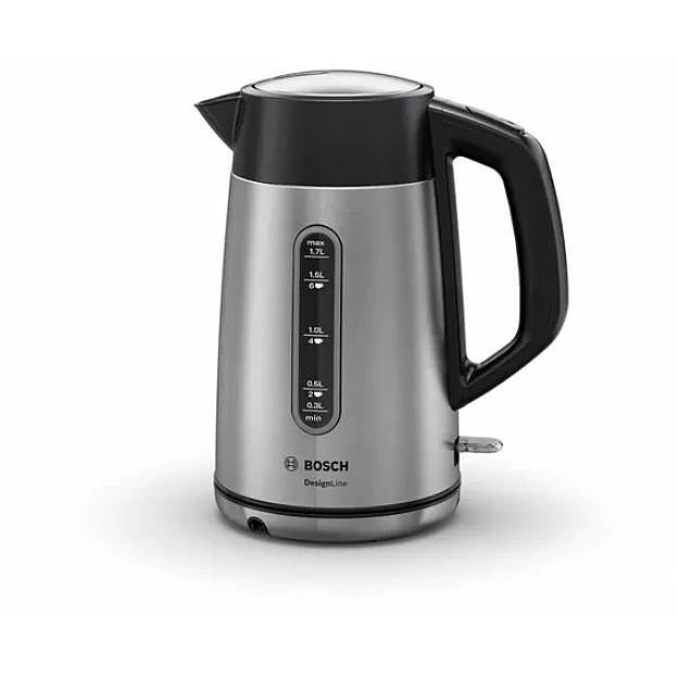 Bosch Electric Kettle 2400W, 1.7 L (Black/Stainless Steel)