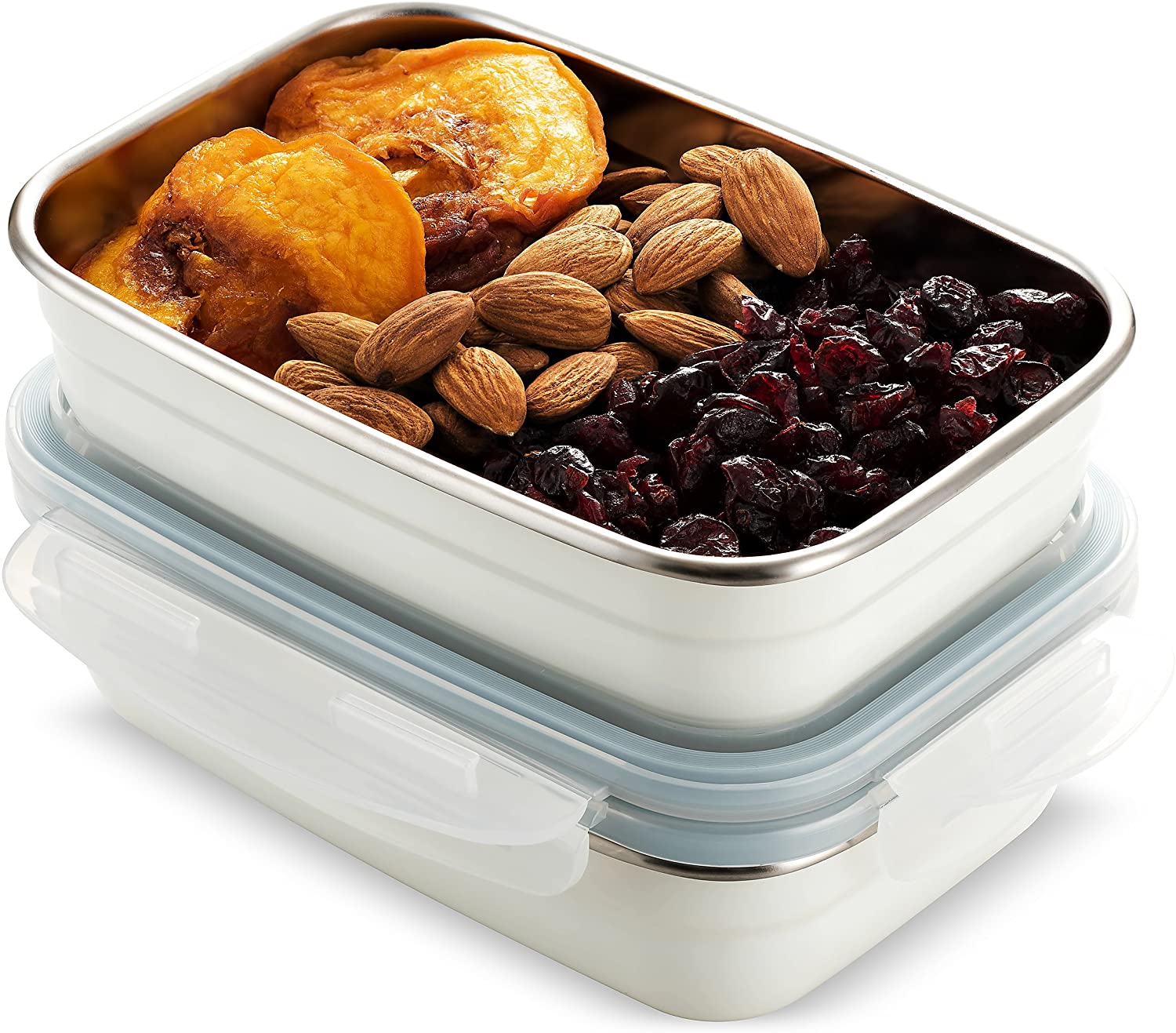 Komax Stenkips S.S Rectangular Food Storage Container, 1.1 L