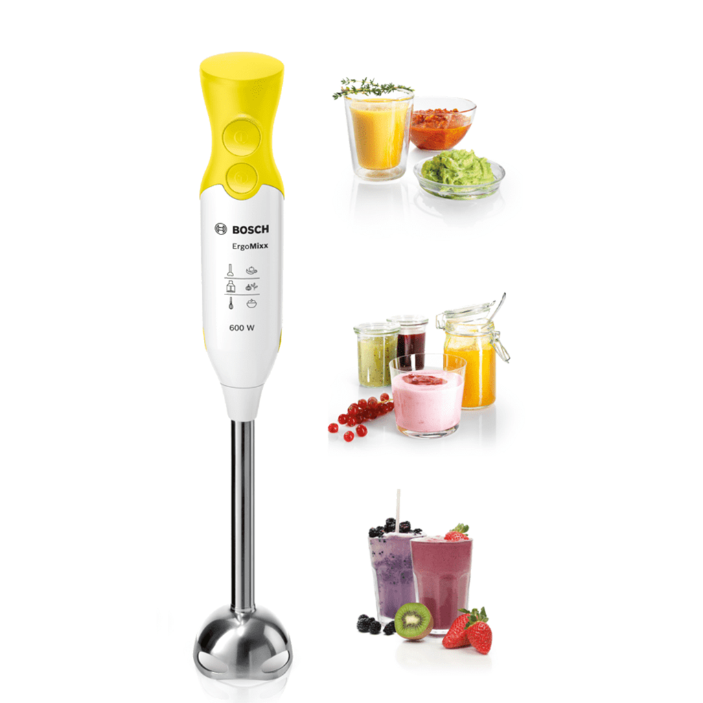 Bosch Hand Blender Ergomixx, 600W (White, Intensive Yellow)