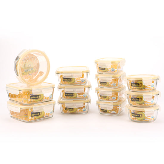 Komax Bioglass Square Food Storage Container, 760 ml - Whole and All