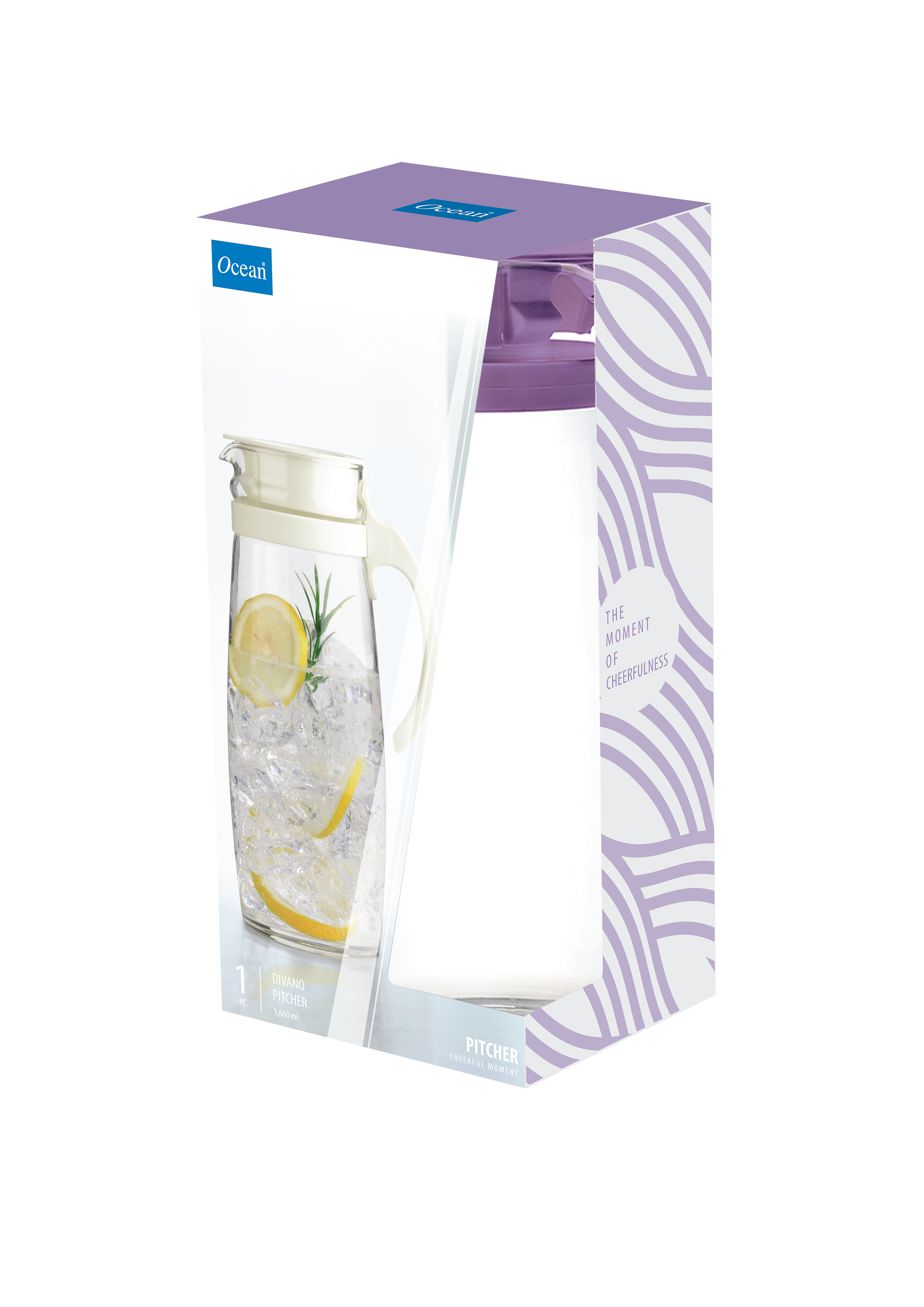 Ocean Divano Pitcher Purple, 1660 ml - Whole and All