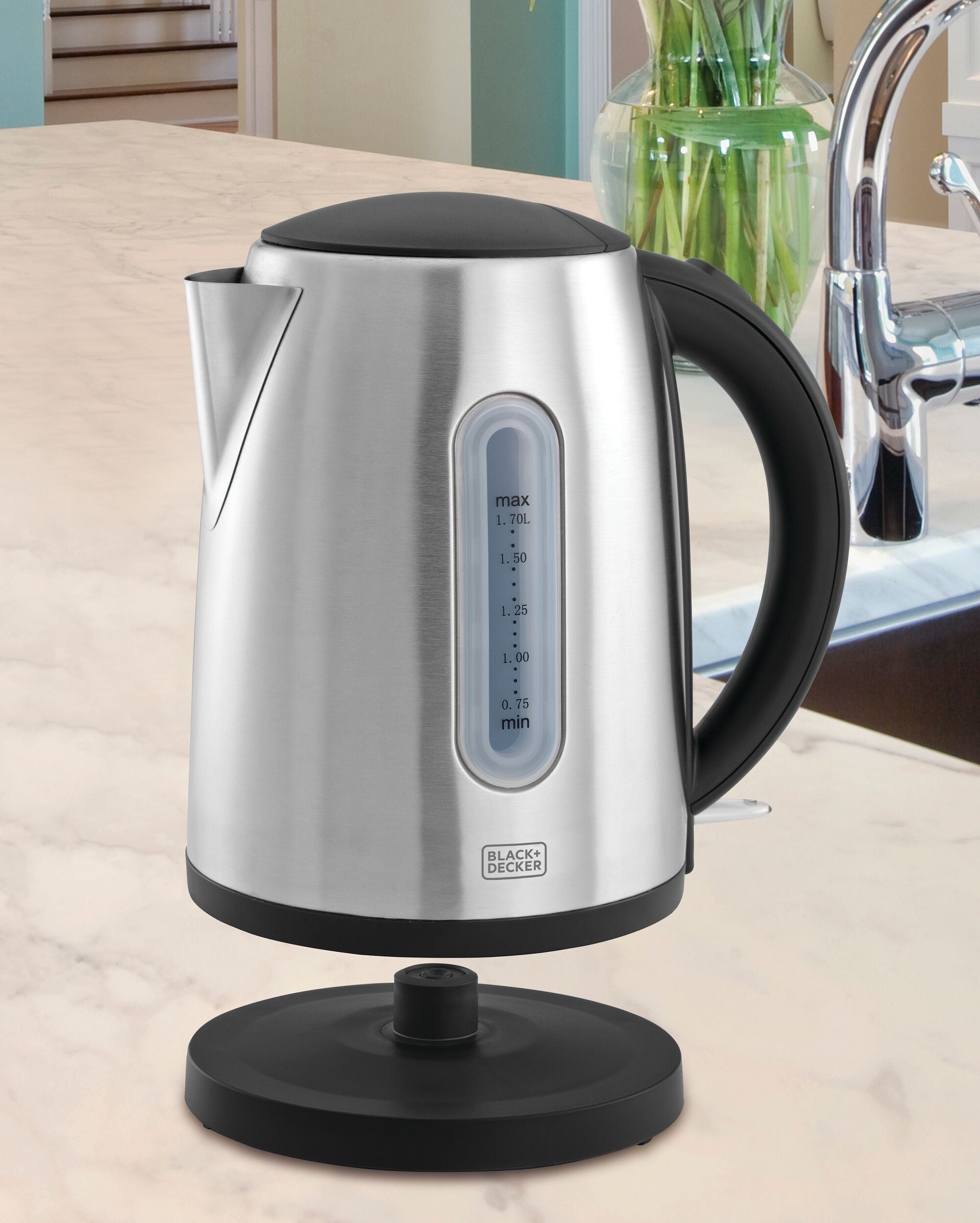 Black+Decker 1.7L Stainless Steel Kettle
