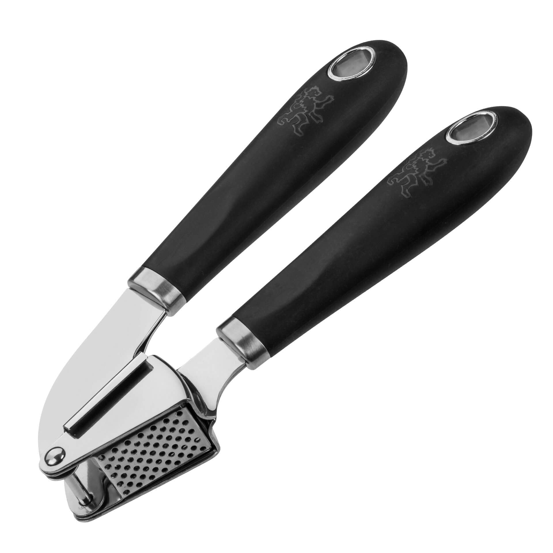 Stanley Rogers Garlic Press, Stainless Steel, Plastic Handle, 190 mm (Silver/Black)