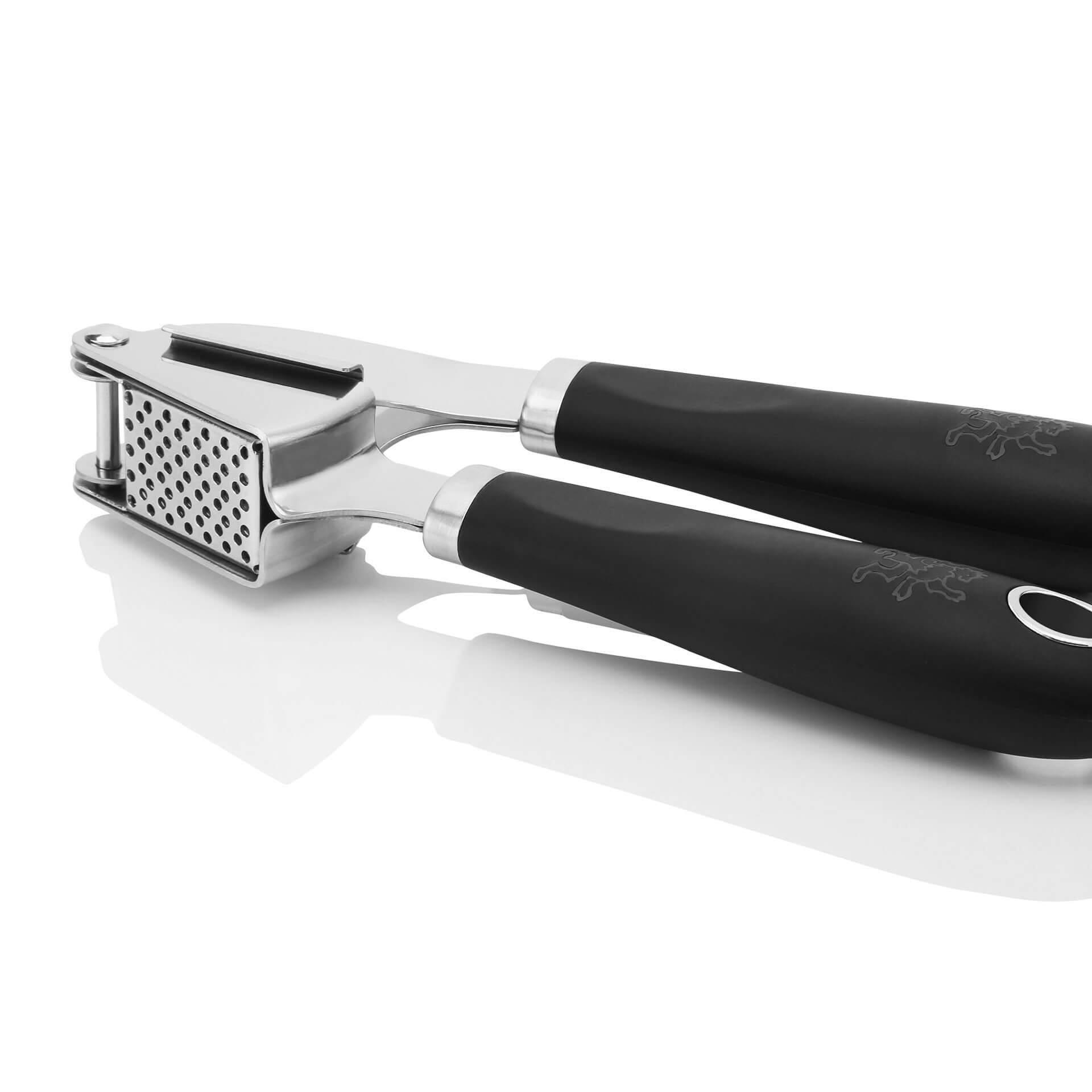 Stanley Rogers Garlic Press, Stainless Steel, Plastic Handle, 190 mm (Silver/Black)