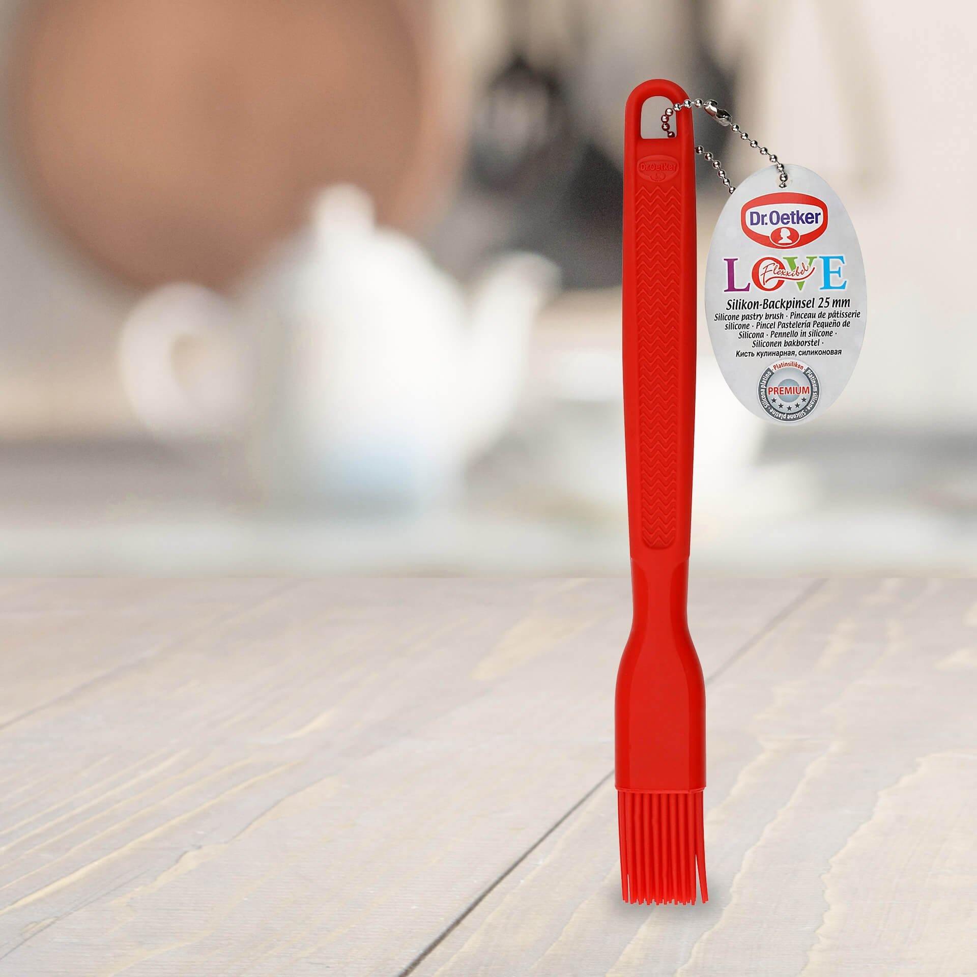 Dr. Oetker "Flexxibel Love" Silicone Pastry Brush Big, Red, 35X250 Mm - Whole and All