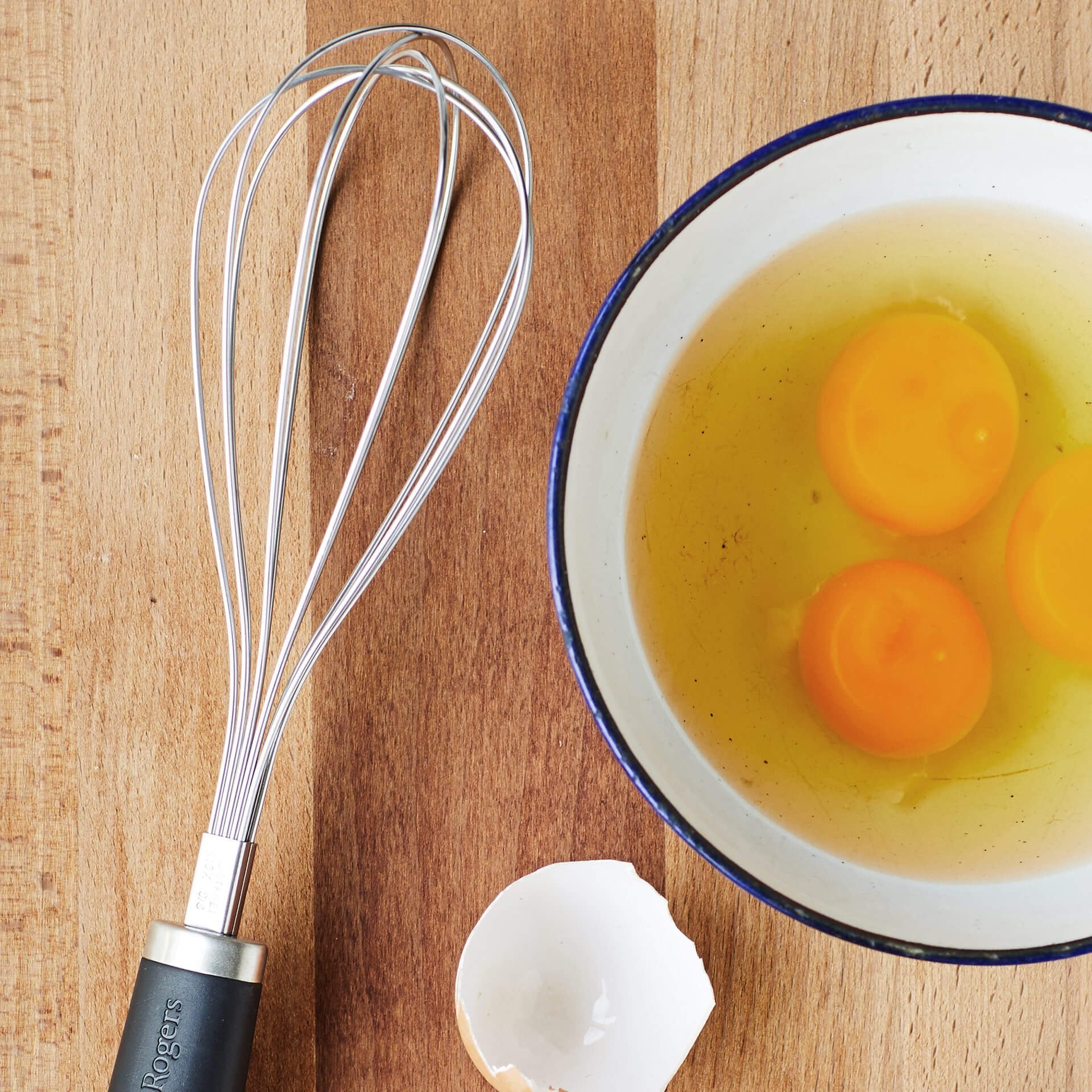 Stanley Rogers Egg-Whisk, Stainless Steel, Plastic Handle