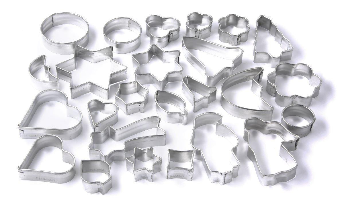 Zenker Cookie Cutter "Patisserie" (Set Of 25), Silver, 3-7X1.7 cm - Whole and All