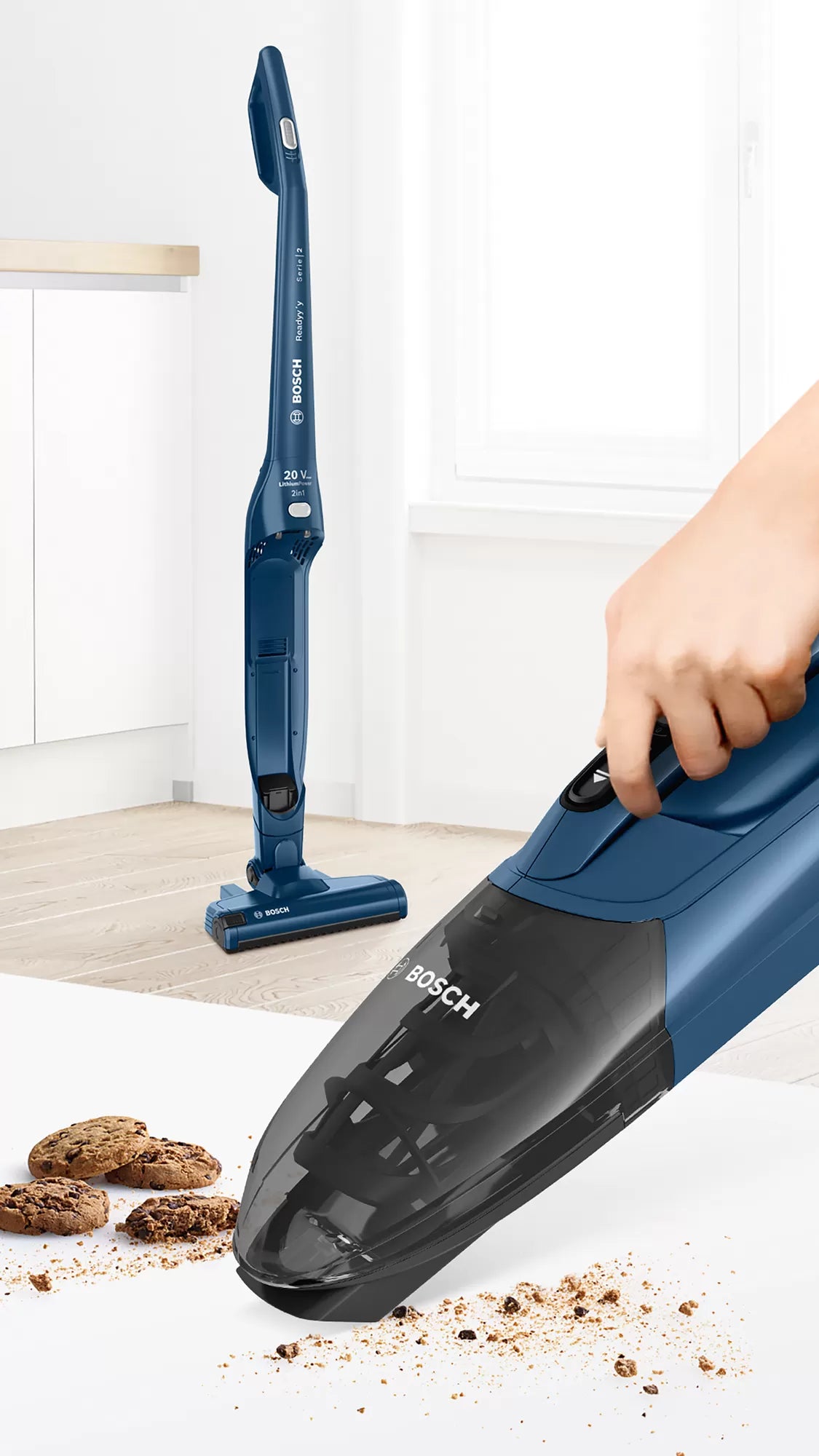 Bosch Rechargeable Handstick Vacuum Cleaner Move Serie2 - 20V Blue