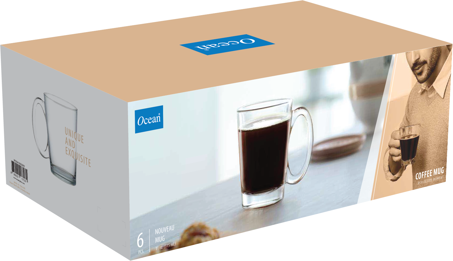 Ocean Nouveau Mug, 315 ml (Set of 6 Pcs) - Whole and All
