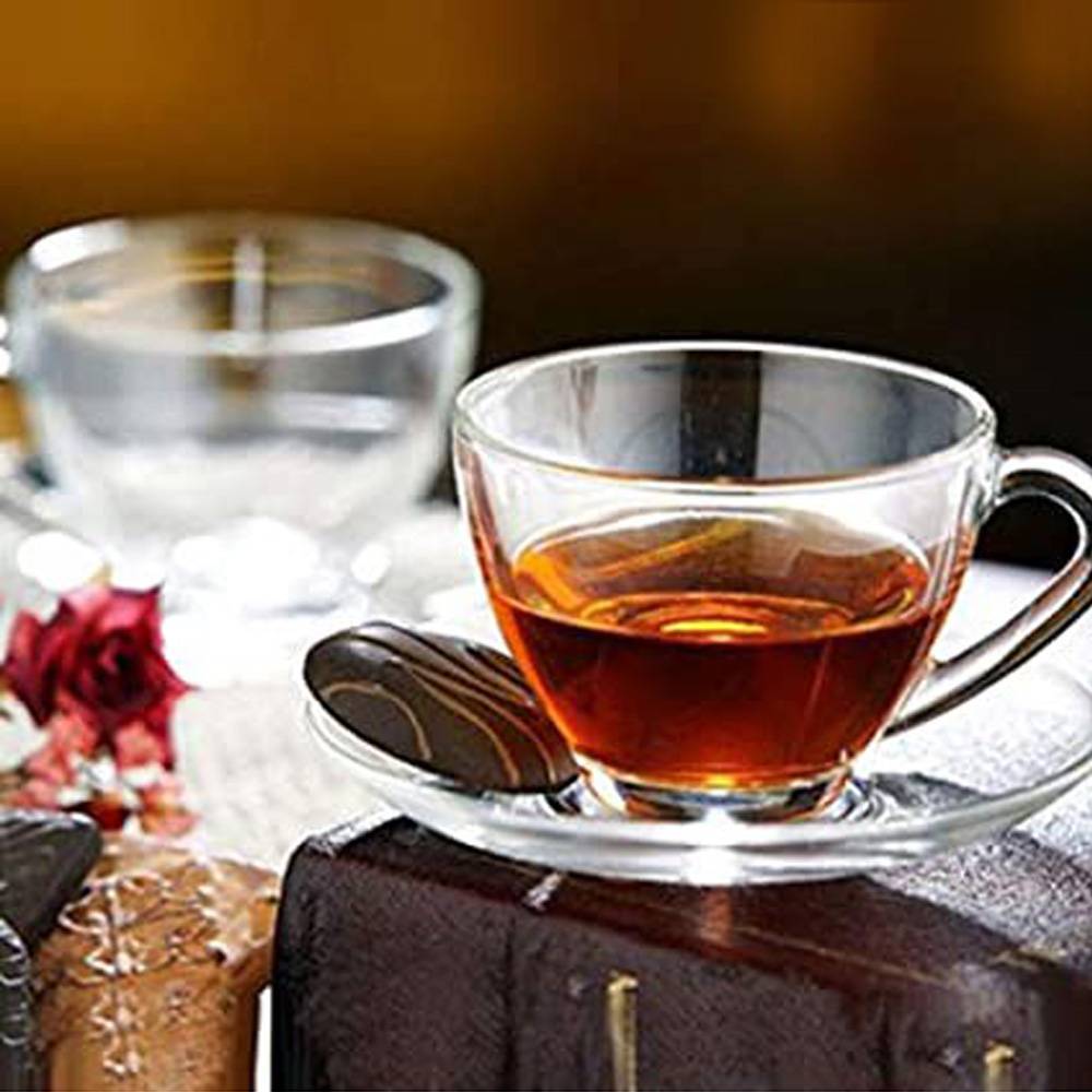 كوب شاي اوشن كوزمو 230 مل & صحن شاي كوزمو 6 بوصات (مجموعة من 4 قطع)