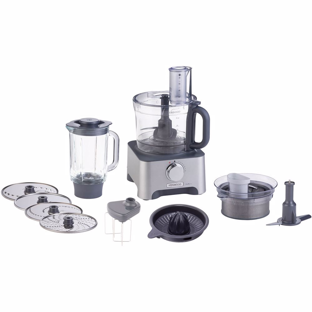Kenwood  Food Processor 3L Bowl, 1.5L Thermo-Resist Glass Blender, 1000W (Silver)