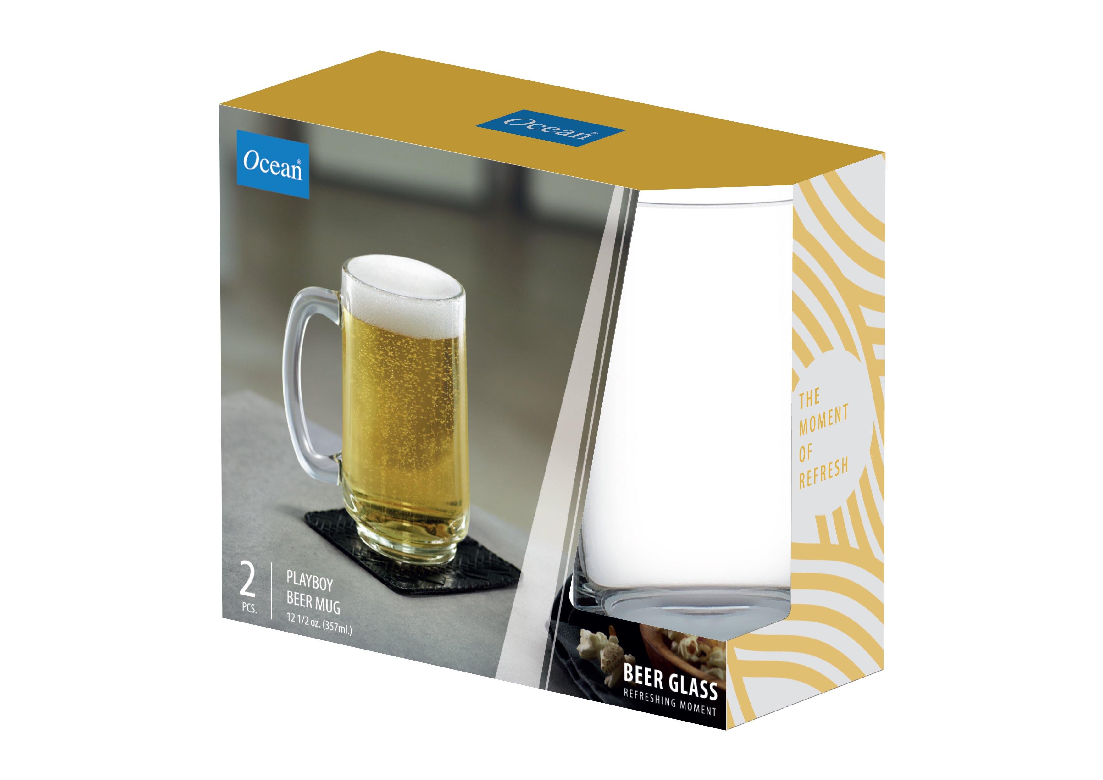 Ocean Play Boy Beer Mug, 357 ml (Set of 2 Pcs) - Whole and All