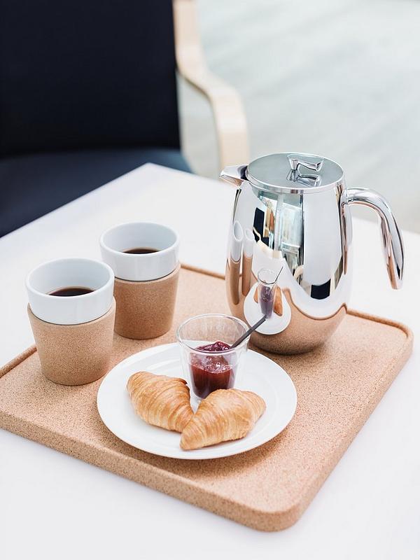 Bistro 2 Pcs Porcelain Mug with Cork Sleeve