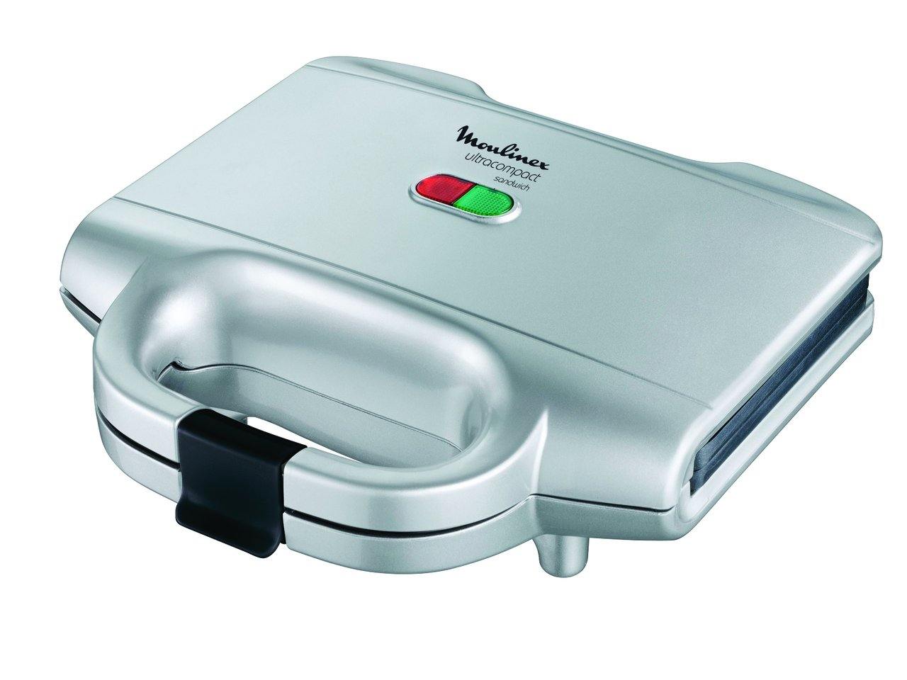 Moulinex Sandwich Maker - Fixed Non Stick Plates,700W (Silver)