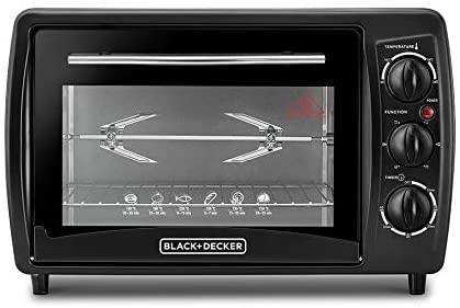 Black+Decker Double Glass Multifunction Toaster Oven With Rotisserie For Toasting, 19L - Whole and All