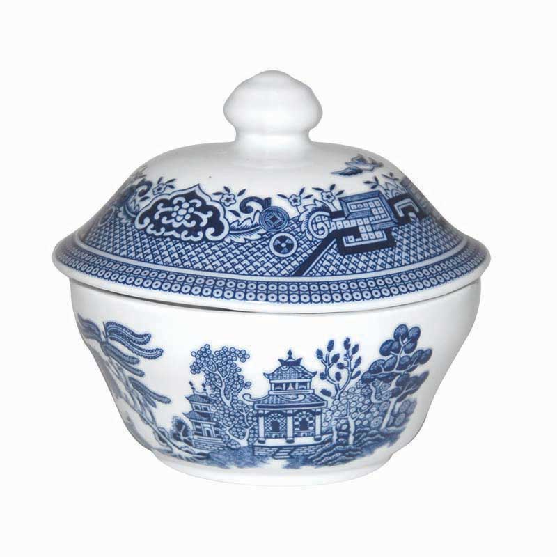 Churchill Blu Willow Georgian Covered Sugar, 160 ml - Whole and All