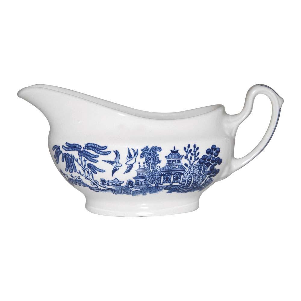 Churchill Blu Willow Georgian Gravy Boat, 340 ml - Whole and All