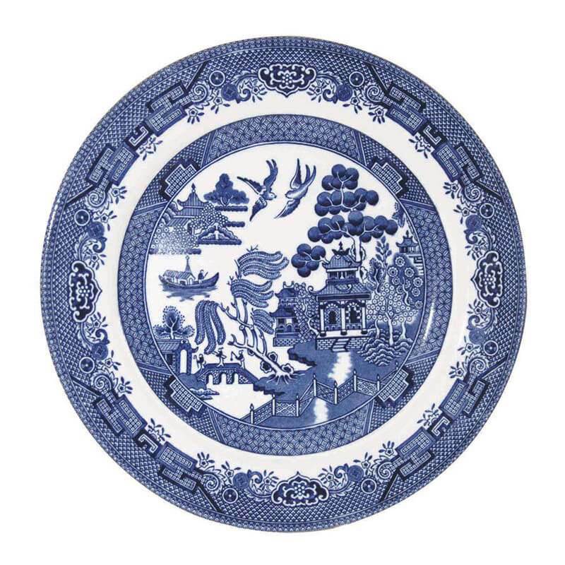 Churchill Blu Willow Mint Salad Plate, 20 cm - Whole and All