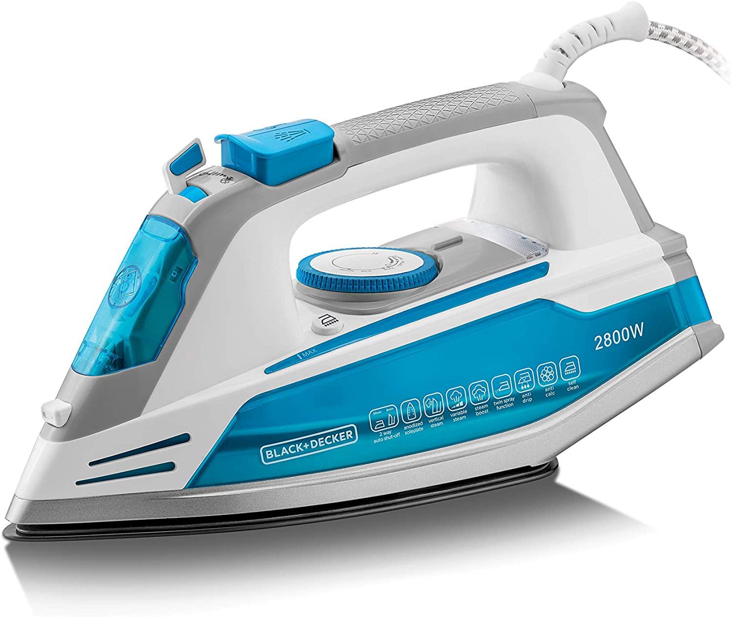 Black+Decker 2800W Steam Iron W Anodized soleplate