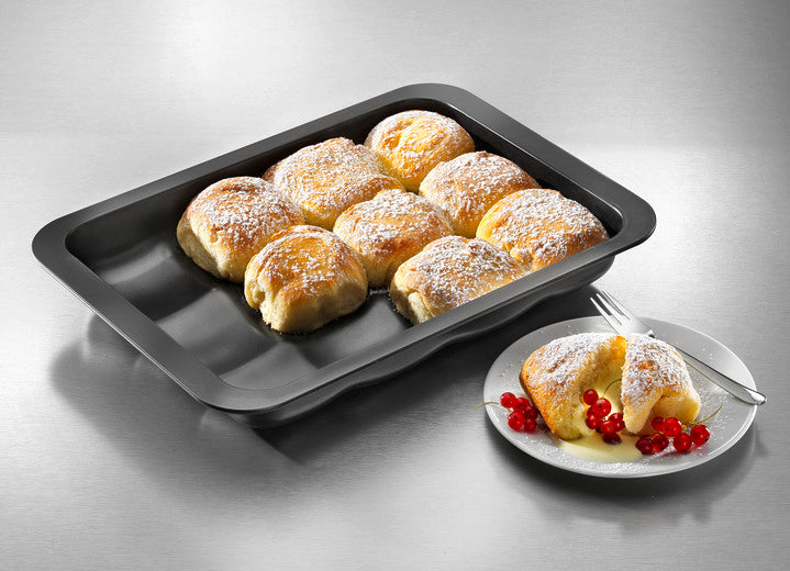 Zenker "Black Metallic" Bun Baking Mould For 12 Buns, Black, 36X27X5 Cm - Whole and All