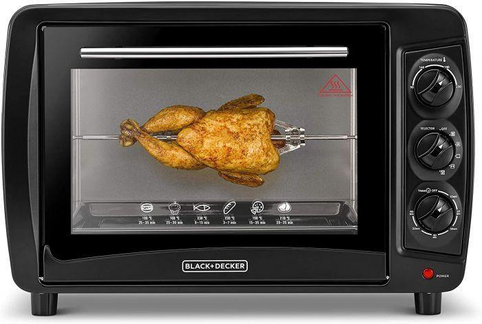 Black+Decker Double Glass Multifunction Toaster Oven with Rotisserie for Toasting - Whole and All
