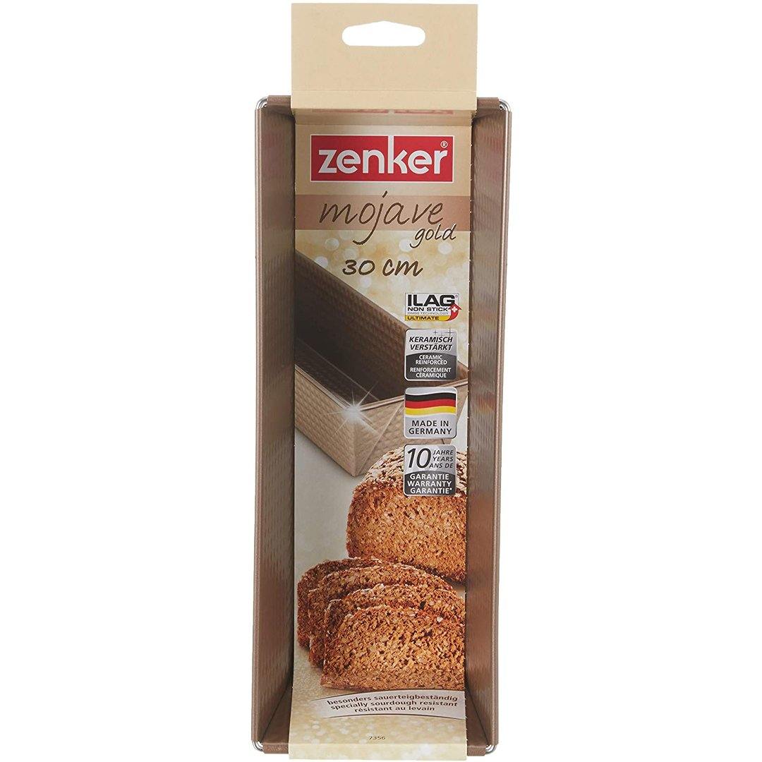 Zenker "Mojave Gold" Baking Bread Tin, Gold/Mahagony, 30.5X11.5X7 cm - Whole and All
