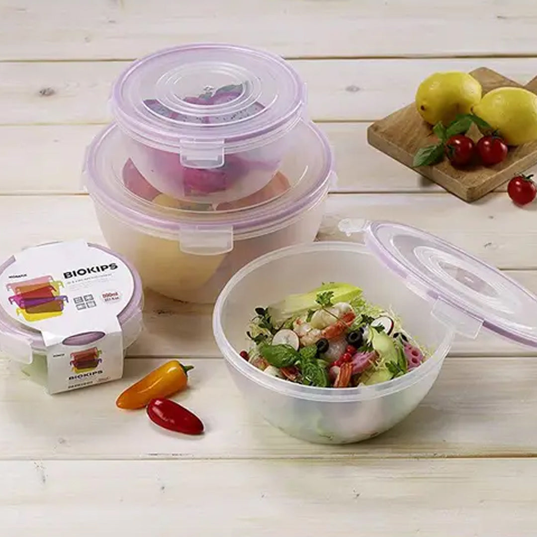 Komax Biokips Round Food Storage Container, 800 ml - Whole and All