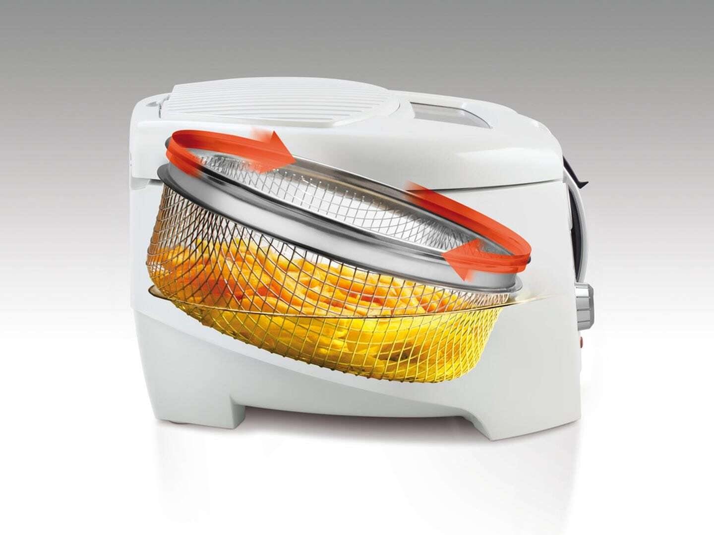 Delonghi RotoFry F38233 Deep Fryer, 1800W (White) - Whole and All