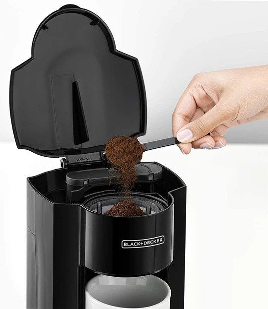 Black+Decker  Coffee Machine with Coffee Mug for Drip Coffee & Espresso, 1 Cup, 350W