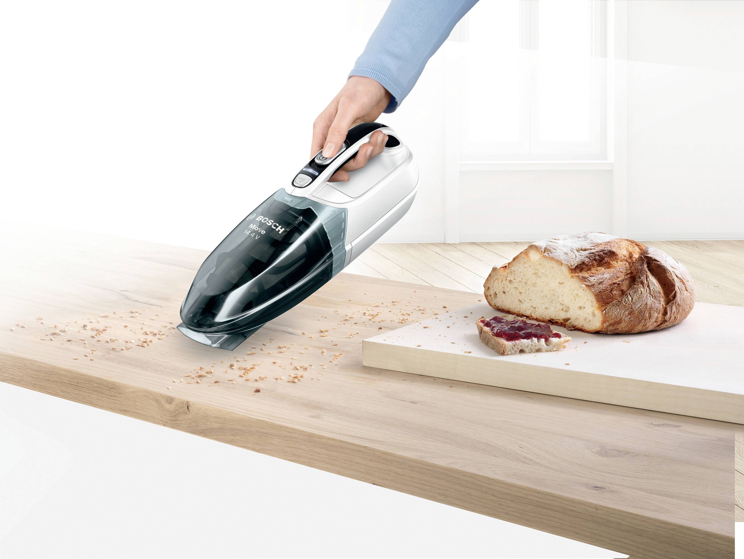 Bosch Rechargeable Vacuum Cleaner Move, 14.4V (White)
