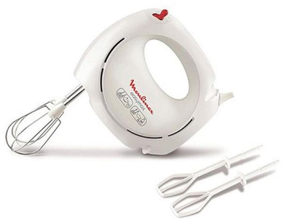 Moulinex Electric Hand Mixer, 5 Speed, 200W (White) - Whole and All