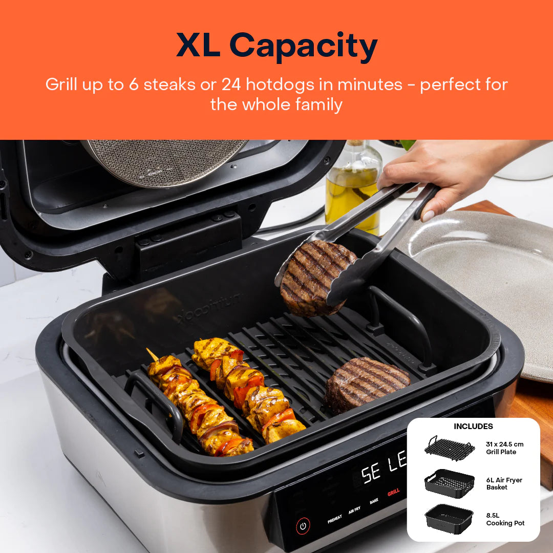 Smart Indoor Grill & Air Fryer XL 8.5L