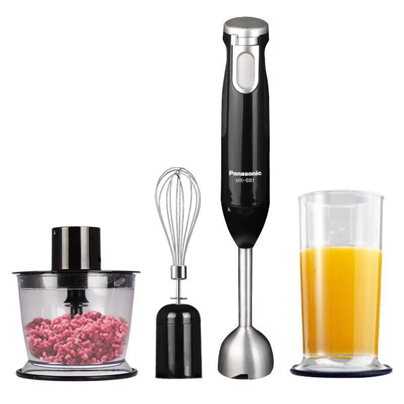 Panasonic Hand Blender, 4-Blades, 3-Att, 600W (Black)