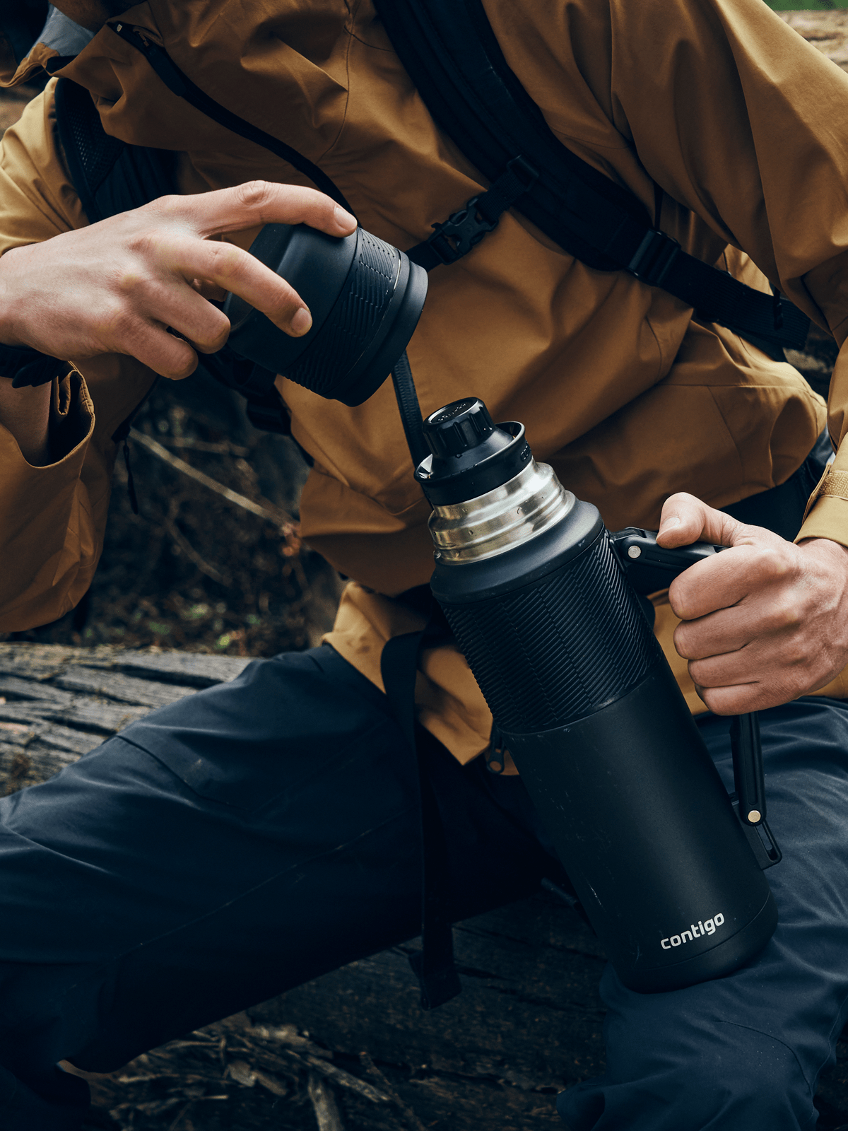 Contigo Thermalock - Thermal Bottle Matte Black 1.2L