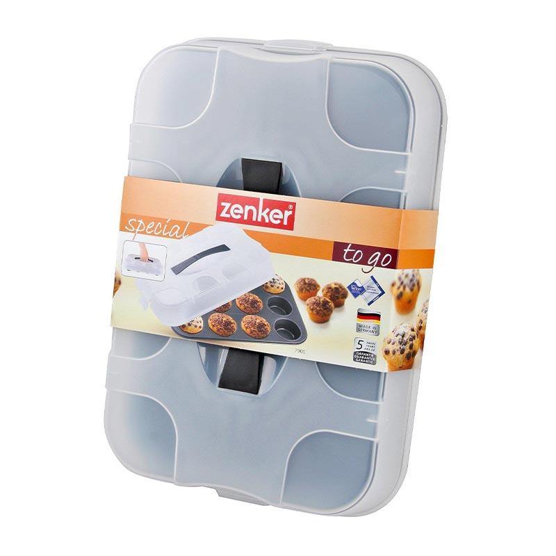 Zenker "Special To Go" Muffin Mould With Cover, 38X26 cm - Whole and All