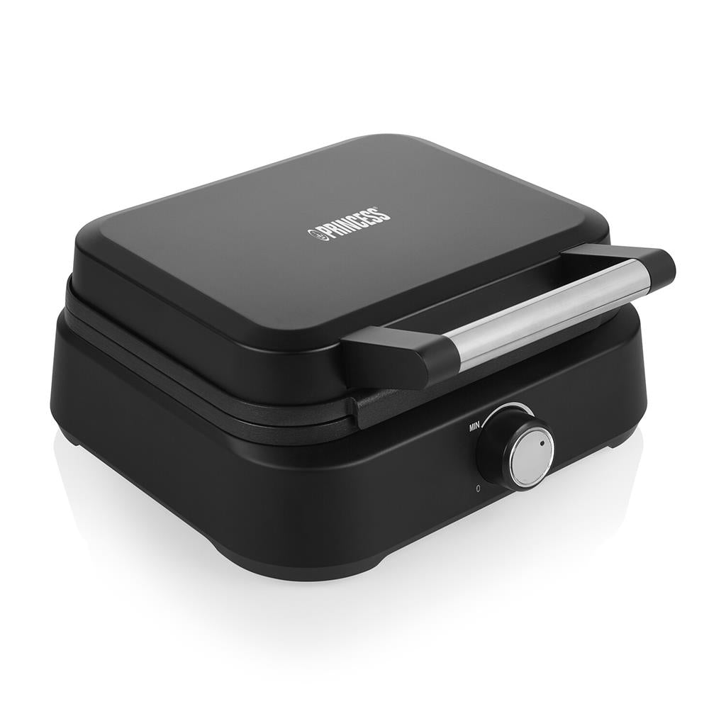 Princess Waffle Maker Non-Stick Coating, Indicator Light, Overheat Protection Black