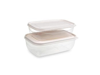 Ucsan Soft & Lock Rectangular Food Storage Container, 1.5 + 2.7 L (Set of 2)