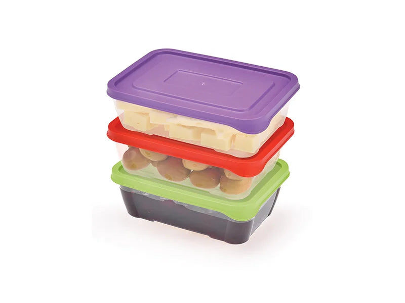 Ucsan Mini Box Rectangular Food Storage Container, 15x11x5 cm (Set of 3)