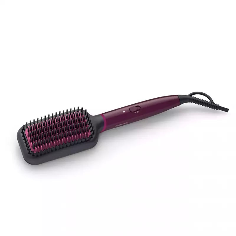 Philips Heated Straightening Brush Black/Purple