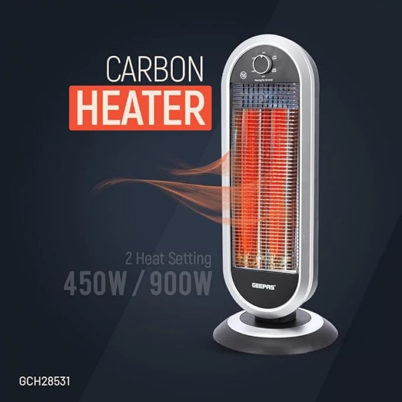 GEEPAS Carbon Heater GCH28531 With Oscillation Function