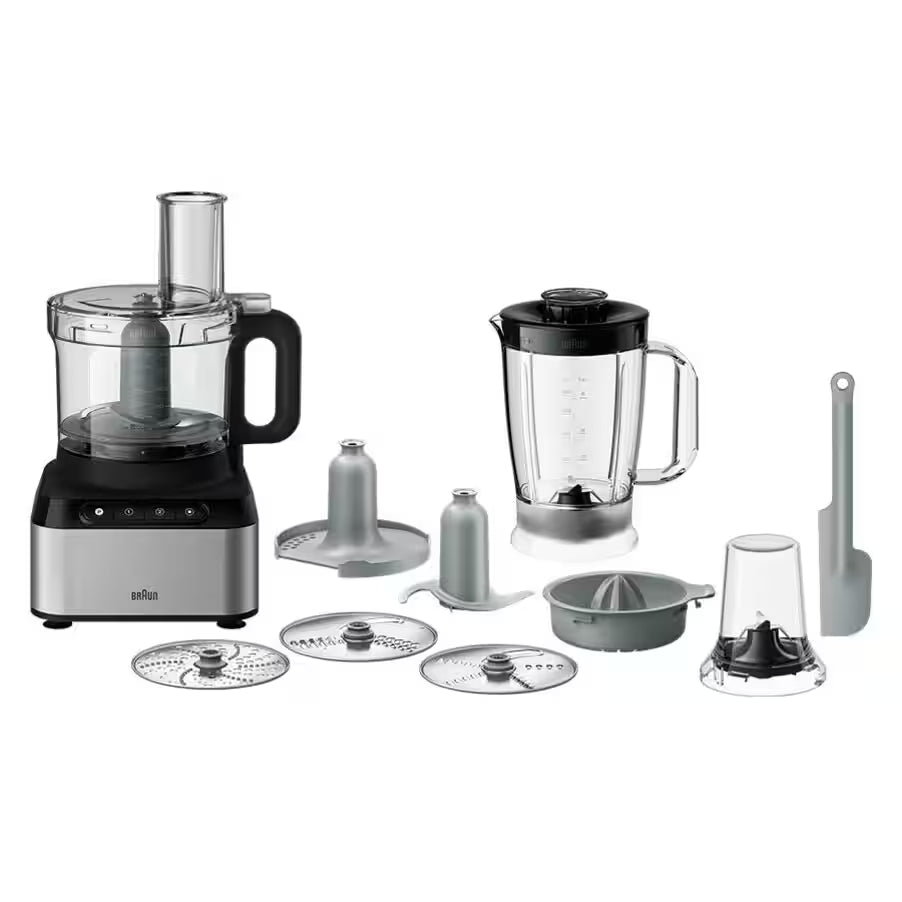Braun PurEase Food Processor FP3233SI | 800W | 2.1L Bowl | Black