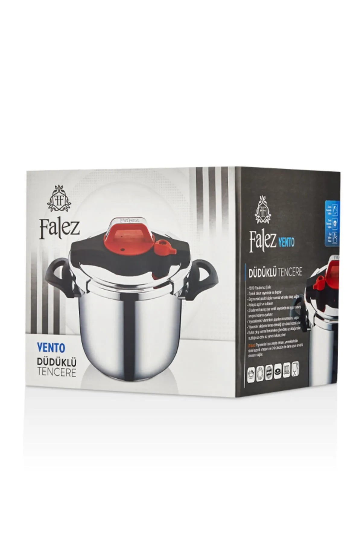 Falez Vento Pressure Cooker, Red, 9 Liter